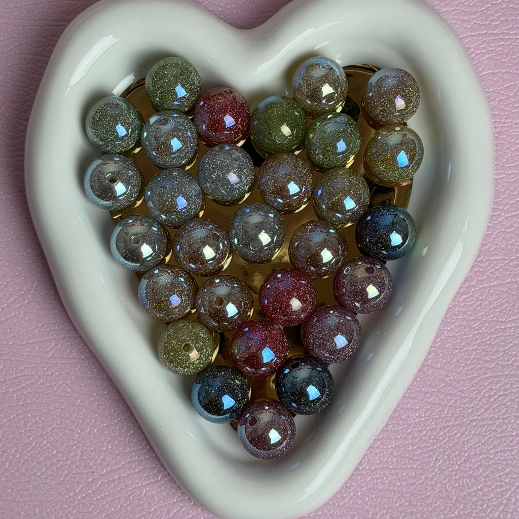 Shimmer Iridescent Resin Beads（pair match）