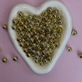 8mm & 12mm Mixed Gold Acrylic Spacer Beads（for beadable pens ,keychains,phonechains)