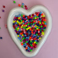 Acrylic beads-high quality 6mm rainbow spacer beads（for beadable pens ,keychains,phonechains)