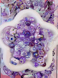 Acrylic beads â€?Purple Whisper for beadable pens, keychains, phone chains